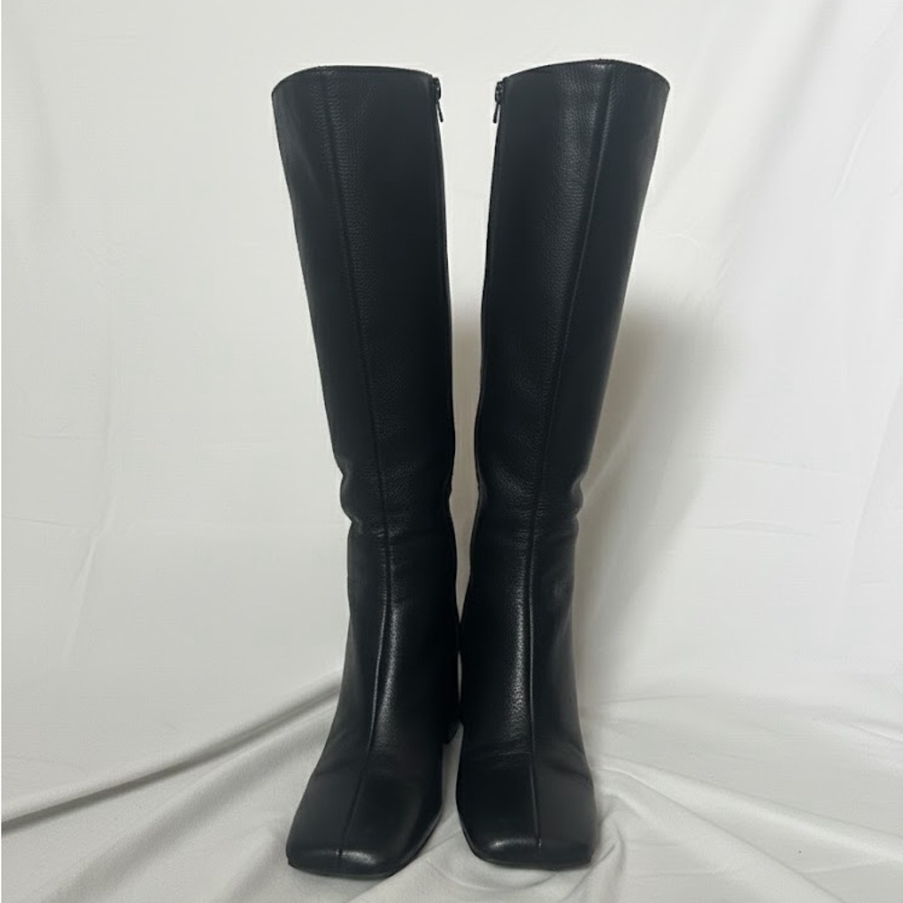 L’Intervalle Black Leather Tall Boots (size 39/8.5)